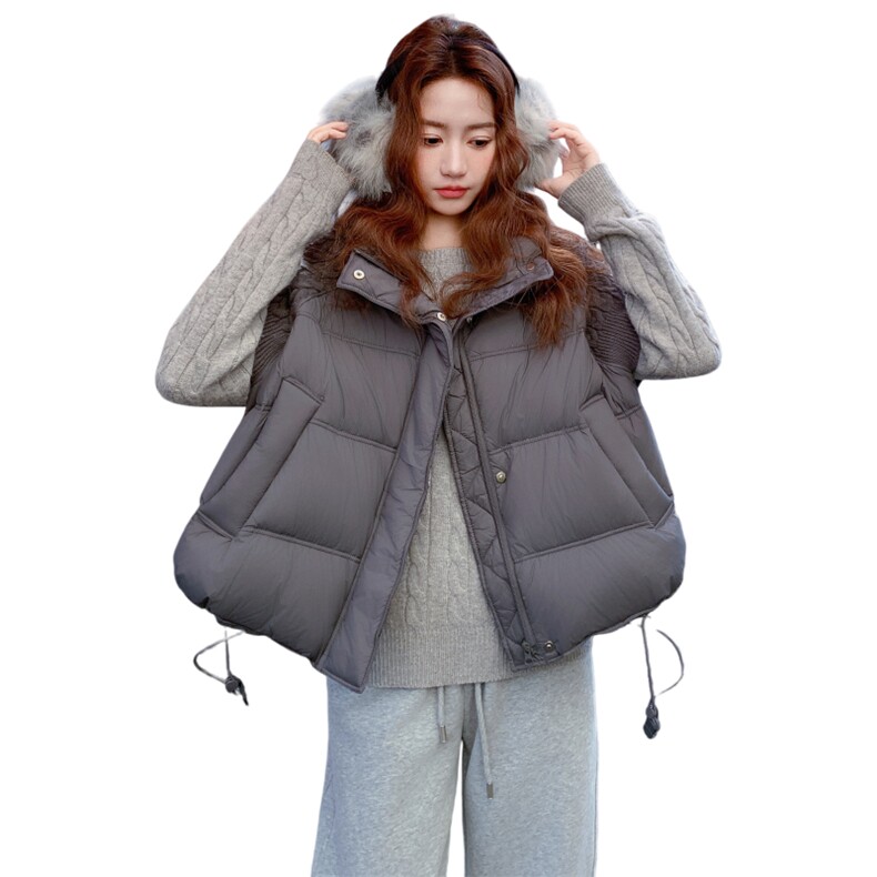 新款大货已出！拼接毛线半袖羽绒服90白鸭绒P285K399,女装羽绒服,2C295