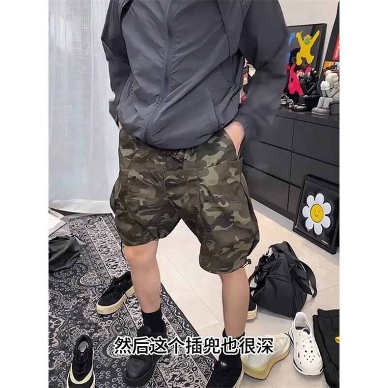 W10087-P38网图现货夏季迷彩运动五分裤宽松速干休闲工装短裤,男装牛仔裤,星座1608-2