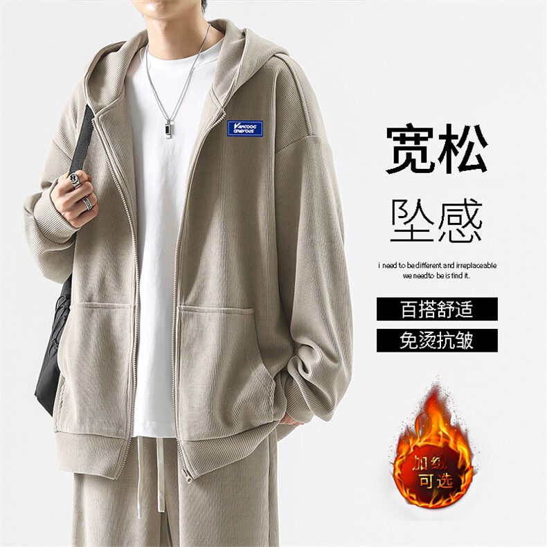 加绒保暖百搭卫衣重磅条绒卫衣 TK886-常规特批78加绒特批88图片