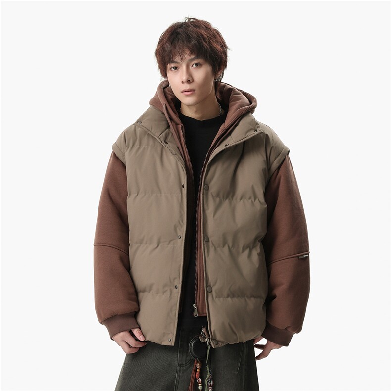 新款冬季羽绒棉服棉袄连帽假两件韩版宽松外套A436-2511-P85图片