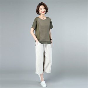 2021年夏新款套装休闲大码宽松女套装3207-2款套装图片