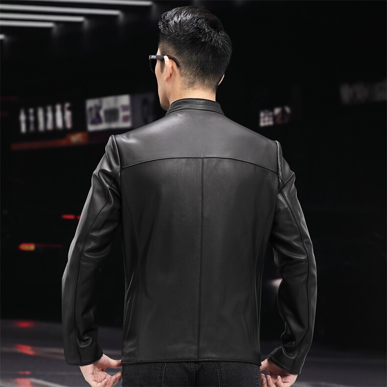 BL-DK1712海宁皮衣男绵羊皮夹克外套韩版修身商务男装P450,男装皮衣,电商B360