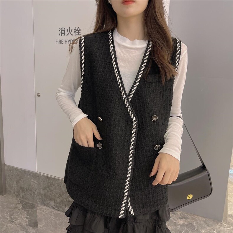 【秋装】小香马甲！，女装马夹，慕姿杨