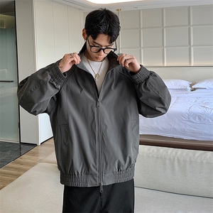 高品质春装新款老钱风美式高街解构立领棒球服飞行夹克休闲外套潮图片