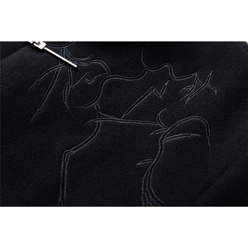 毛呢折棘荆棘立体绣大码M-5XL中式西服聚酯纤维XF78168P118,男装西服,星座227-7