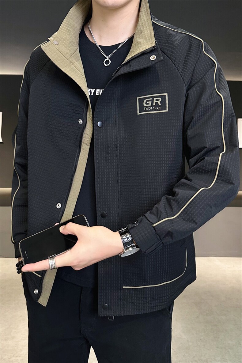 店主风2025秋季款夹克外套男士立领品质秋款C317-J6612-P115,男装夹克,电商C317