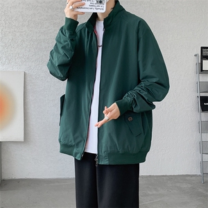 8XL-M美式复古棒球服外套男特大码潮牌双拉链立领夹克衫JK005P85图片