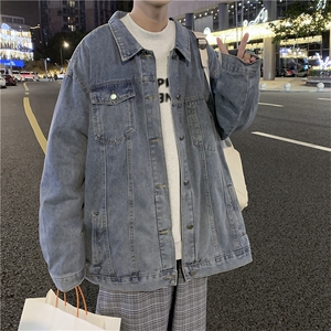 春季牛仔外套男ins潮牌潮流bf慵懒风宽松休闲复古夹克JK01206-P60图片