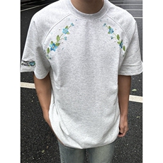 【有货】BK903CC-特P31植物花卉刺绣复古圆领短袖T恤男女，男装T恤，星座1007（原301D）