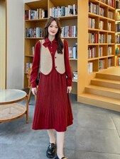 毛呢背心套裙，女装背心吊带，亿炫