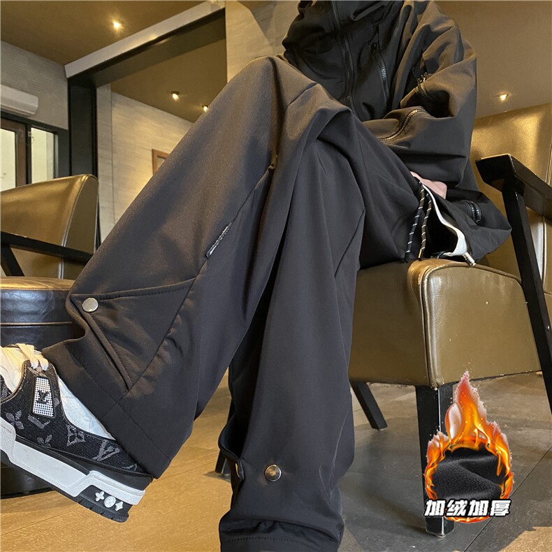 抖音高街按扣设计加绒冲锋裤K23545-p50控68加绒K23545JR-P60控78图片