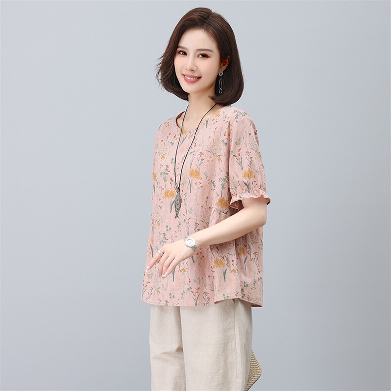 2023年夏季时尚潮流舒适短袖衬衫休闲宽松个性气质,女装衬衫,独衣靓