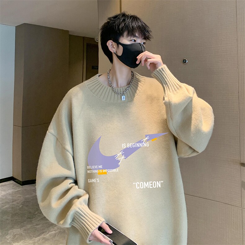 半高领毛衣男士大码针织衫男毛线衣男M18259-P45加绒款-P65,男装针织衫/毛衣,电商A040