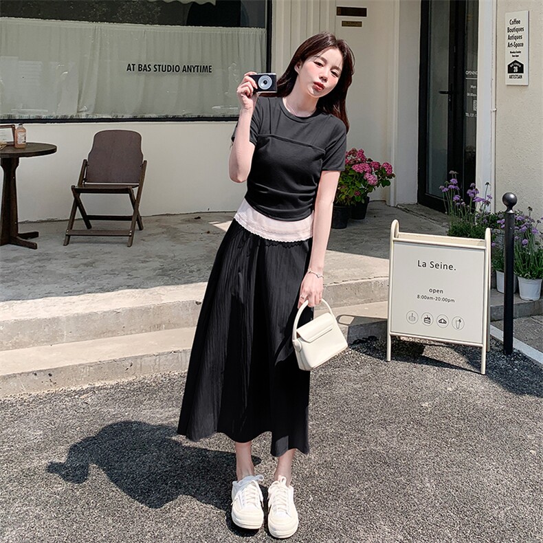 现货！现货！现货！假两件连衣裙2C212-G71-P135-K188,女装连衣裙,2C212
