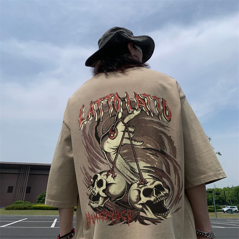 骷髅头印花水洗做旧夏季美式无袖背心/马甲/坎肩XZ514-2-1313-P38，男装背心/马甲，星座514-2(原B239)