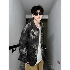网络图现货扎染牛仔夹克外套RJ27-P95，男装夹克，星座1005-4
