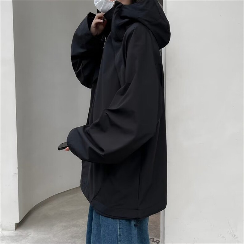 日系机能冲锋衣外套男春潮牌防风防水连帽套头工装夹克WJ208-P60,男装夹克,星座1008