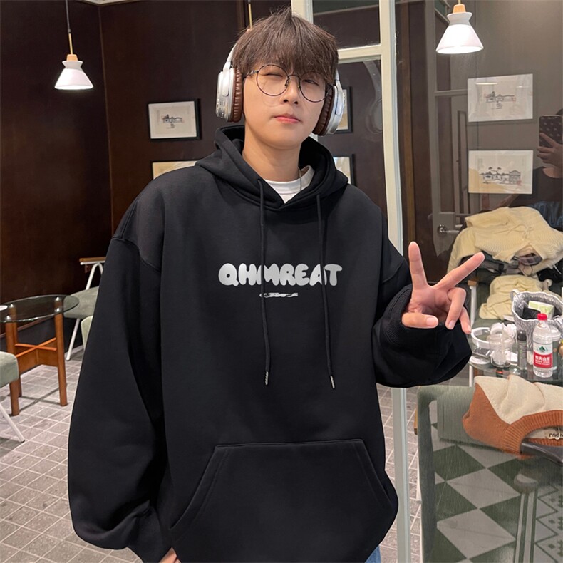 ！连帽圆领卫衣男装港风帽衫男LM195-P35,男装卫衣,电商B367