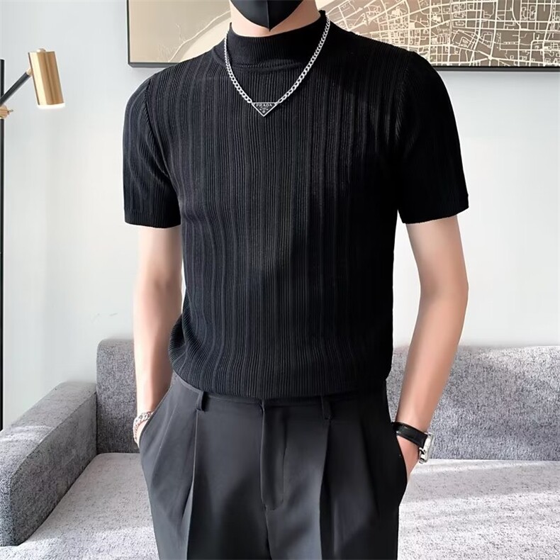 时尚宽松型套头男毛衣圆领夏季潮短袖针织衫休闲S320,男装针织衫/毛衣,星座1116A-2（原606A-1）