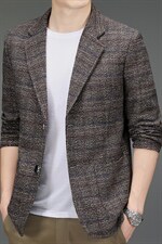 休闲西装外套男潮流免烫商务休闲西服春装新款小西装上衣中年男士图片