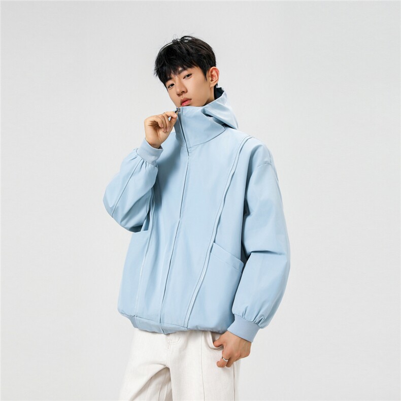 可二开拉链装饰解构大码M-5XL夹克男聚酯纤维JK78092P69控108,男装夹克,星座227-7