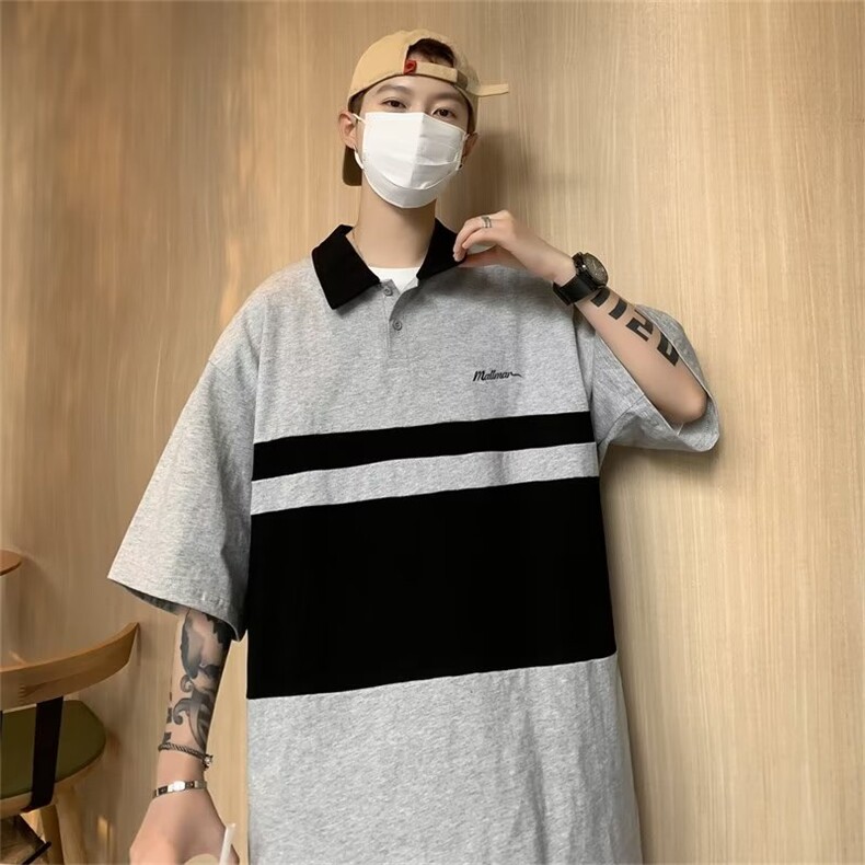 短袖t恤男polo衫高级感翻领半袖青少年CC22P32,男装Polo衫,星座1116-2