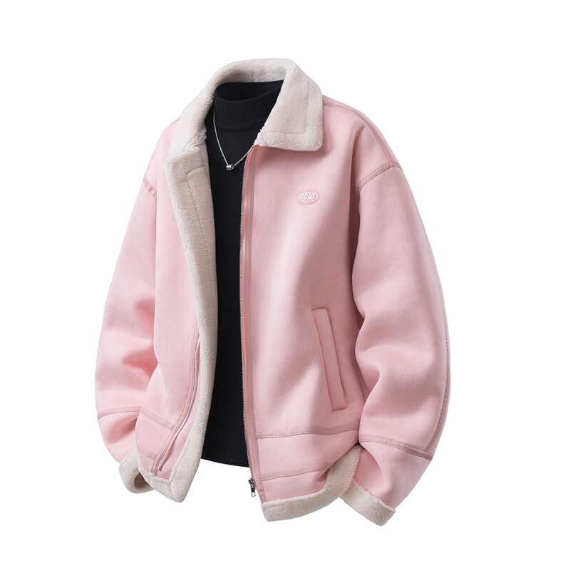 1麂皮绒皮毛一体羊羔毛大码M-5XL潮外套棉衣男YG7538P145控188,男装棉衣,星座227-7