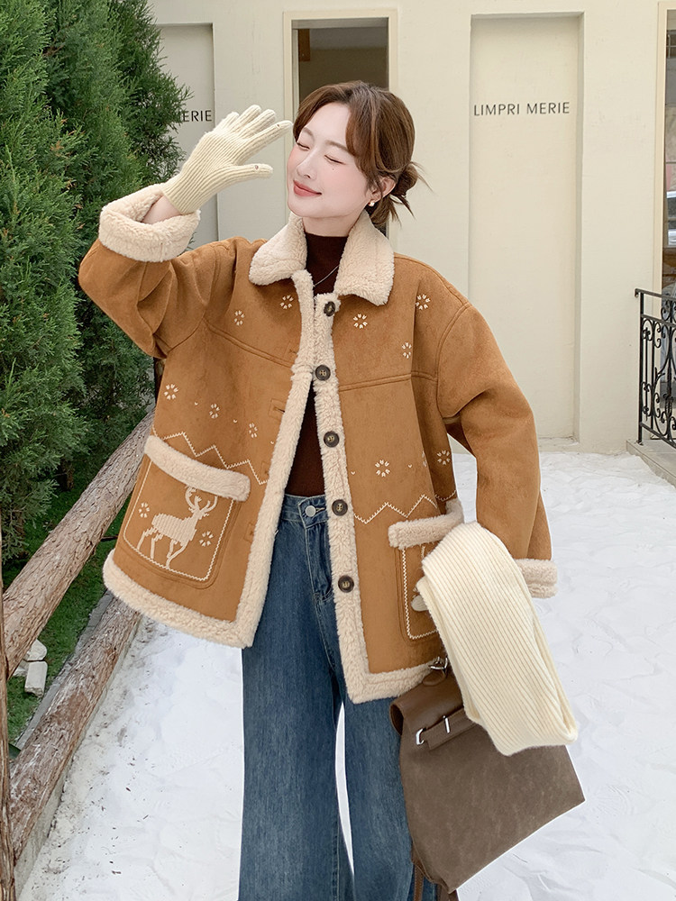 【新款现货】2025手工绣花皮毛外套，女装皮草，浙宝192（原082）