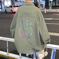 春季长袖衬衫男宽松港风衬衣男外套男CSCS276-P40，男装衬衫，电商B371