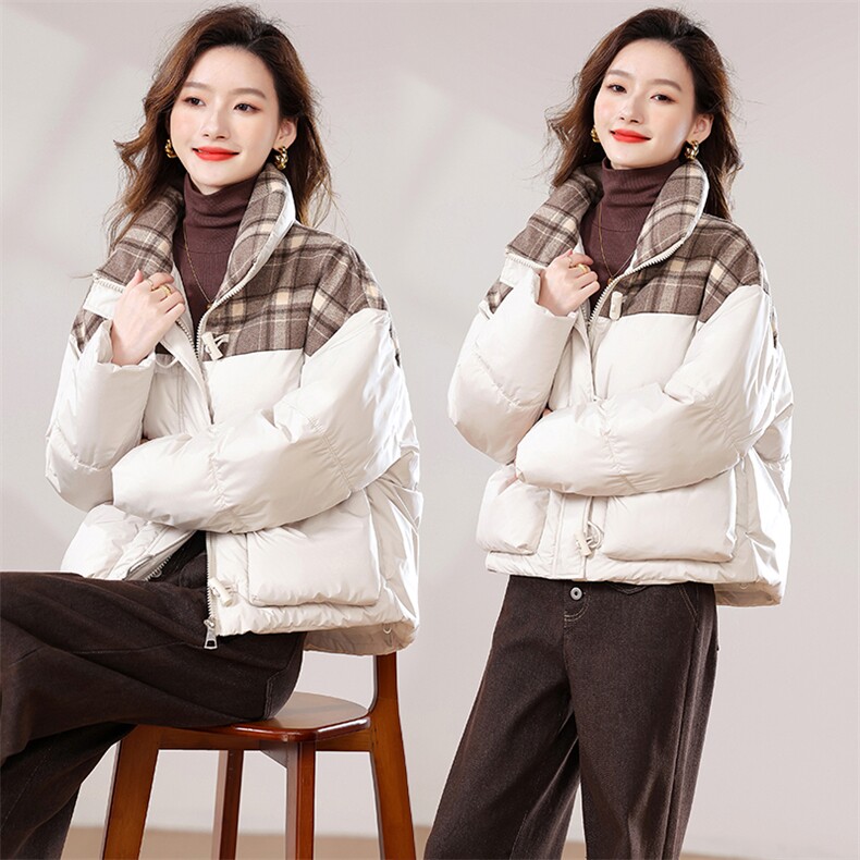 2024冬季新款时尚气质优雅宽松舒适保暖短款棉衣，女装棉衣/棉服，香香