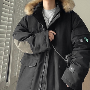 港风2025新品冬季宽松棉服派克服毛领冬装加厚外套D010-P145图片