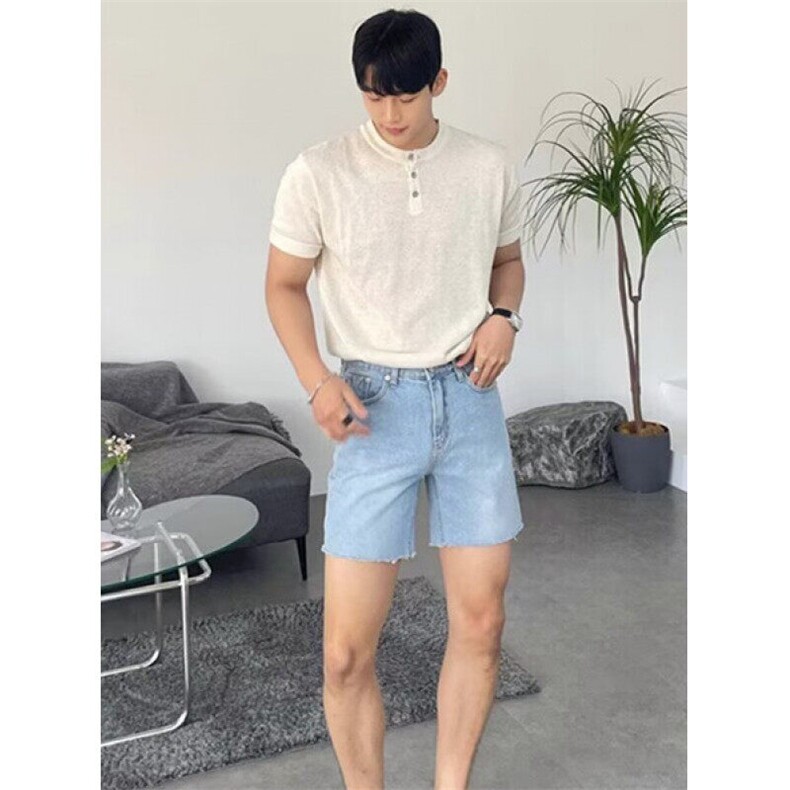 欧货半高领针织衫肌肉男硬汉紧身弹力短袖莫代尔条纹t恤Z04,男装T恤,星座1116A-2（原606A-1）