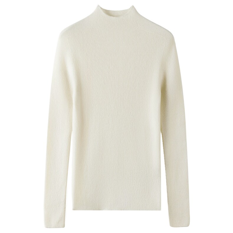 刘诗诗明星同款羊绒衫女半高领修身黑色立领毛衣针织打底衫，女装羊绒衫，晨晟羊绒