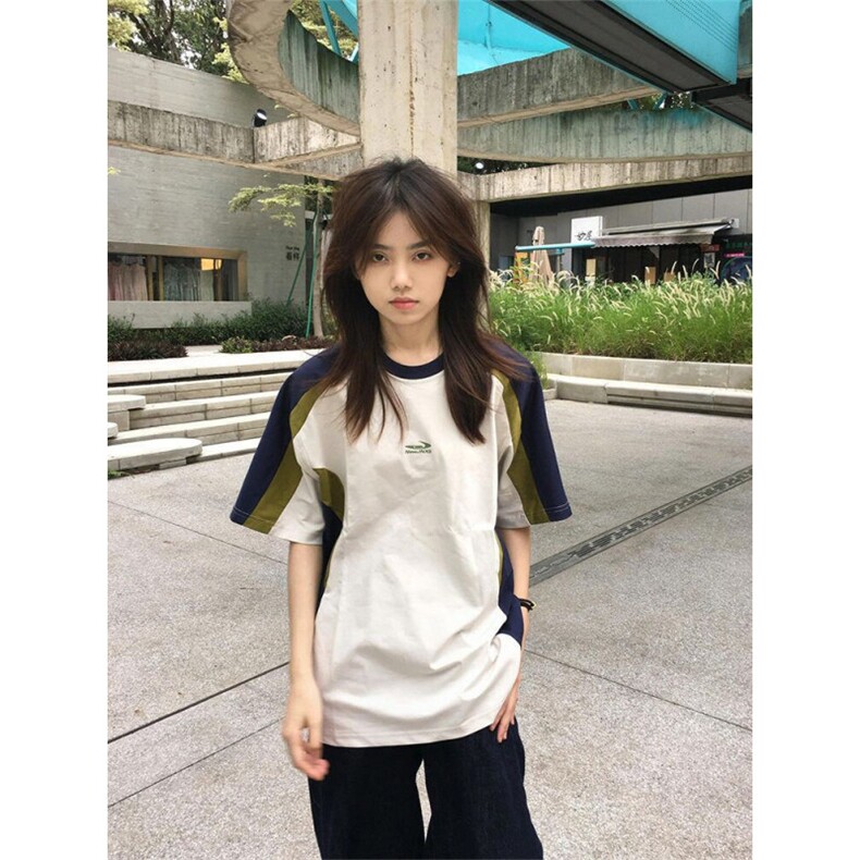 H1008-P35原版工艺纯棉宽松休闲短袖T恤男女同款图片