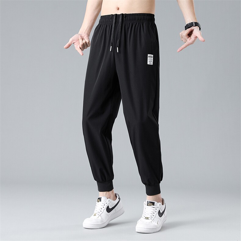 夏款男士休闲长裤宽松潮流百搭舒适冰丝卫裤男 A438-232-P30图片