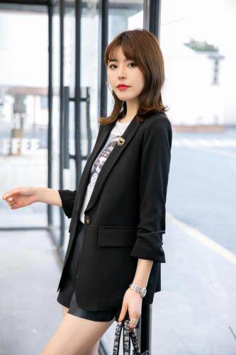 气质西装小外套，女装西装，水锦红