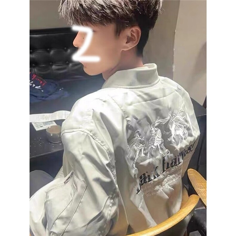 美式高街战马刺绣情侣棒球服男潮牌休闲夹克外套513AJK2609P57,男装夹克,星座513A