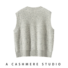 百搭显瘦气质秋冬季新款内搭外穿彩点马甲坎肩，女装马甲，启东羊绒