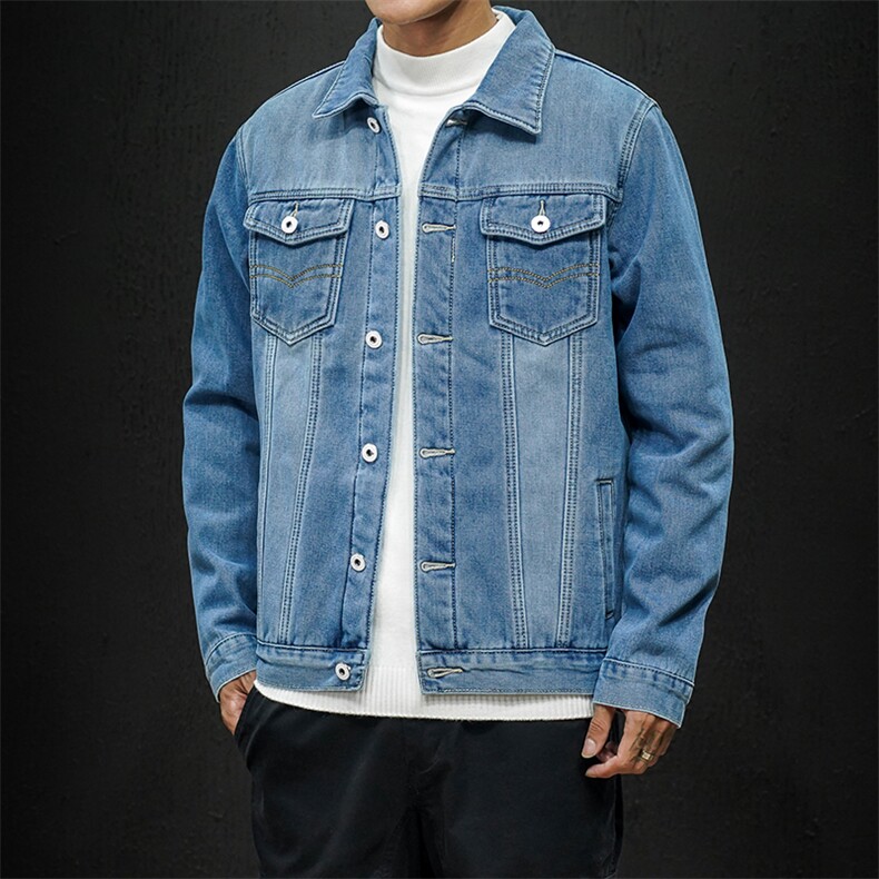 秋冬季加绒加厚牛仔夹克男修身休闲韩版潮流外套日系衣服1608-P95,男装夹克,电商A318