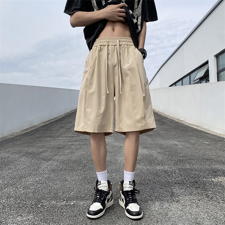 2023新款短裤夏季高腰阔腿休闲裤直筒宽松运动五分裤K6361-P22,男装休闲裤,星座512-3
