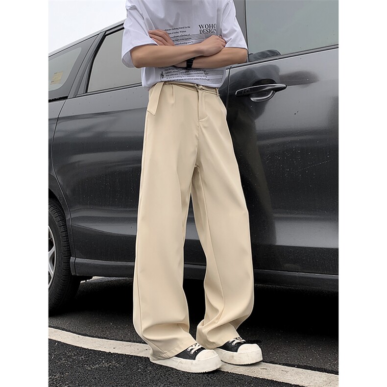 裤子男英伦雅痞男装西裤垂坠感高级感阔腿休闲长裤X0323-P40，男装西裤，星座308B-2