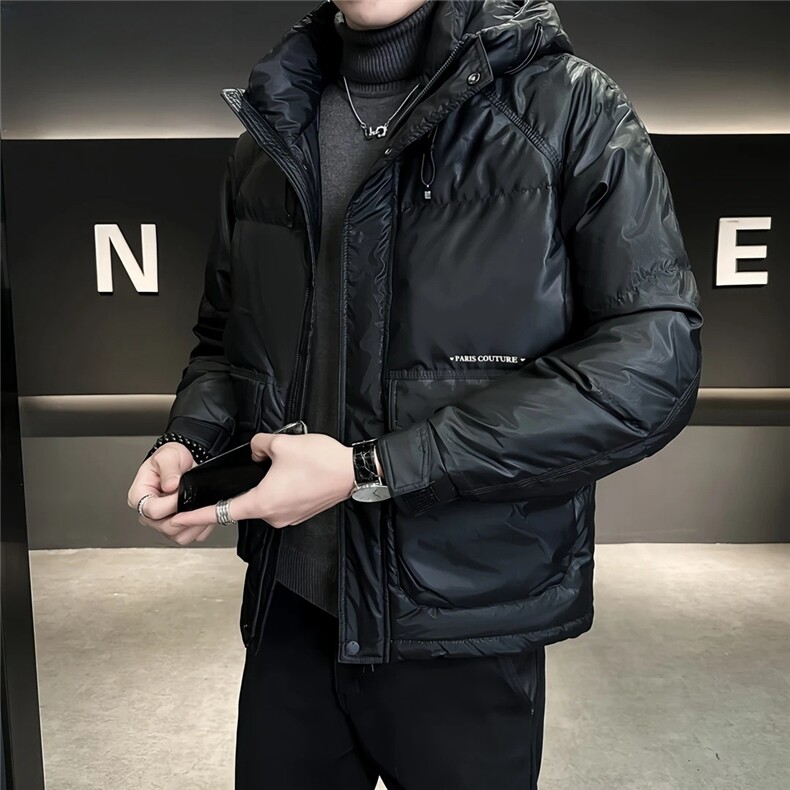 店主风连帽棉衣男冬季保暖防寒高品质加厚帅气棉服外套S3436图片