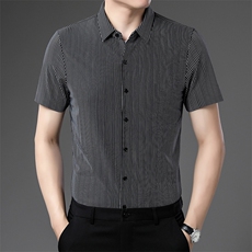 AL3086钱塘2020-3新款男士短袖衬衫时尚休闲衬衣高品质P77，男装衬衫，钱塘207-3