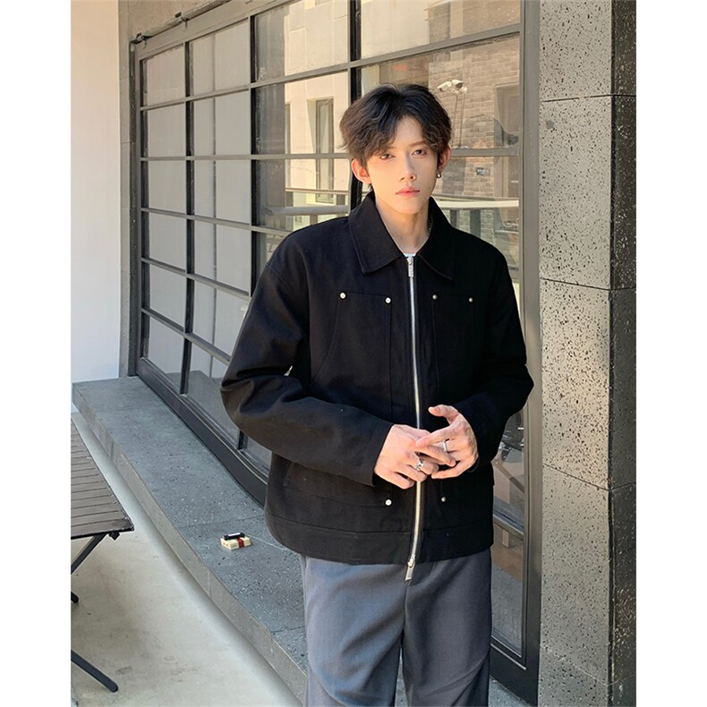 伐木工装铆钉设计外套,男装夹克,星座1303B