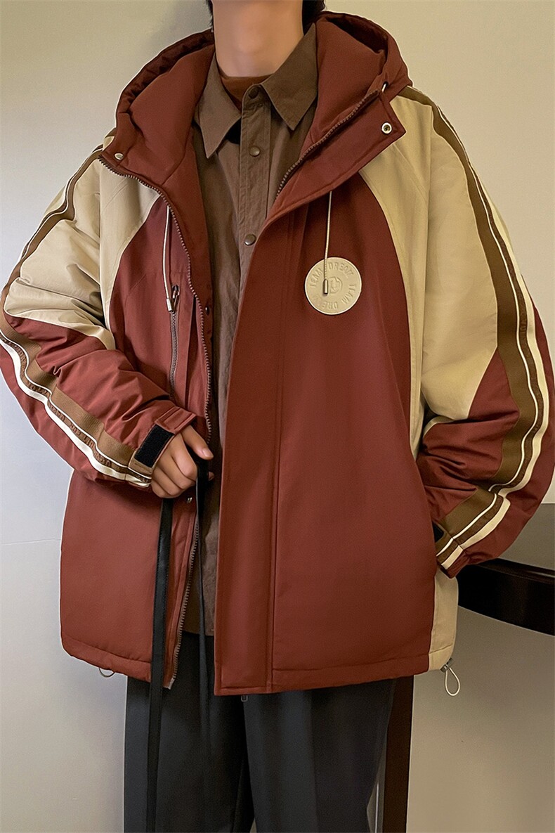 冬装新款港风羽绒冲锋衣轻薄型工装羽绒服男女8168-P195控价268,男装羽绒服,电商A441-1