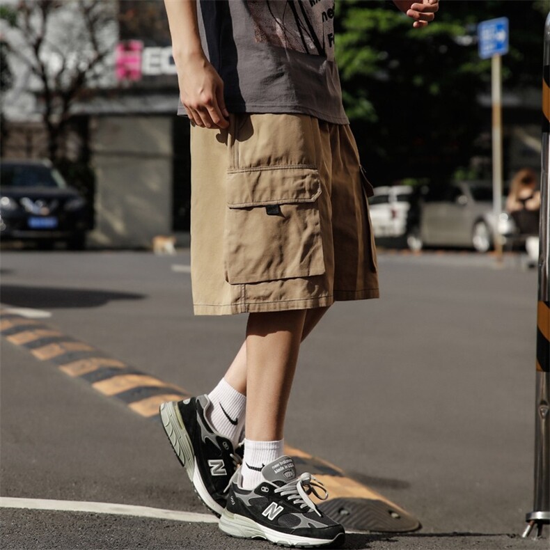 二町目夏季日系cityboy过膝工装短裤男宽松ins休闲五分裤六分裤潮,男装牛仔裤,星座1210-1