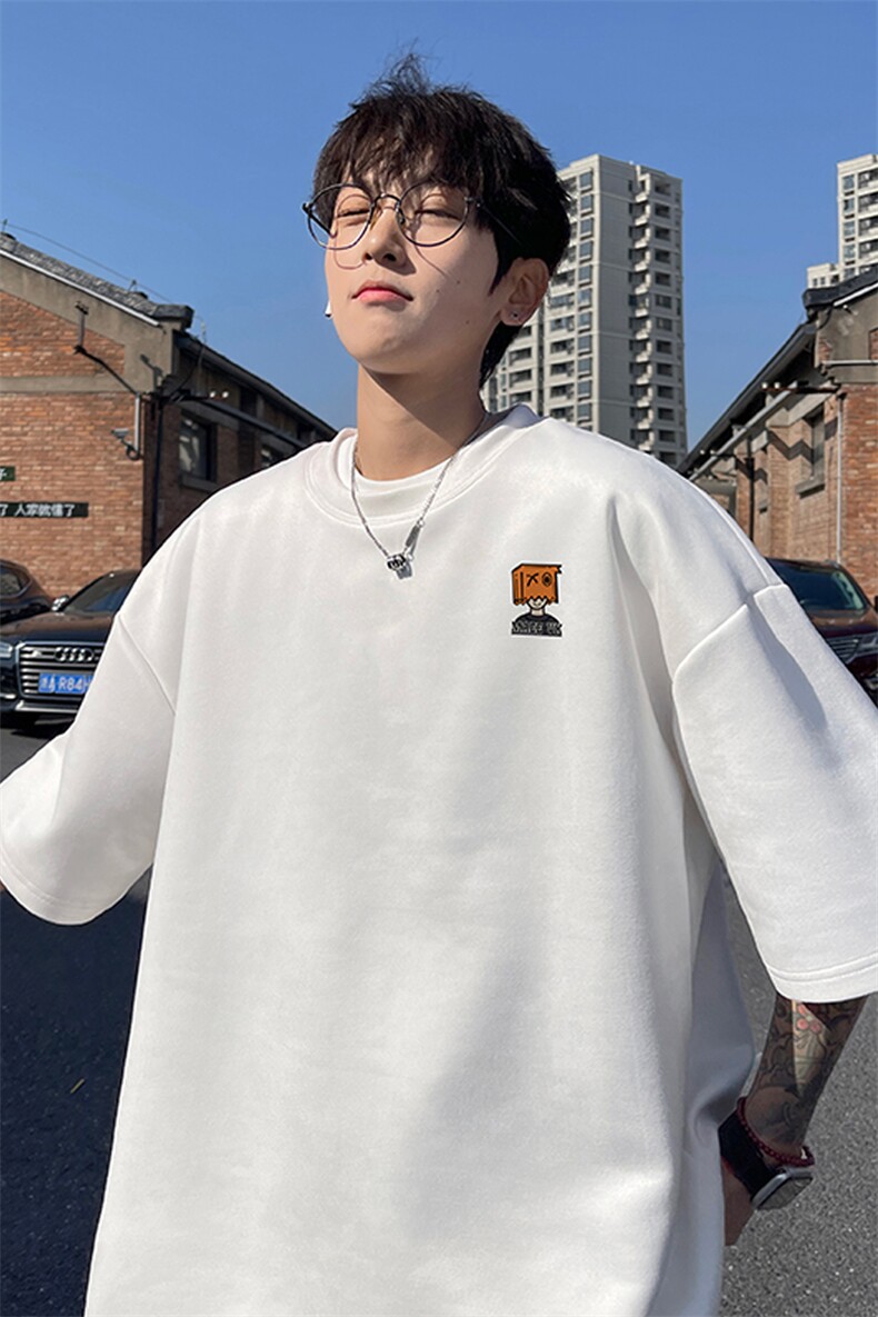 麂皮绒！重磅麂皮绒短袖t恤男JPDX173-特P19控38,男装T恤,电商B367
