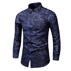 2024秋新款长袖大码衬衫翻领衬衫花衬衫9691P35立体3D图，男装衬衫，星座1106-1