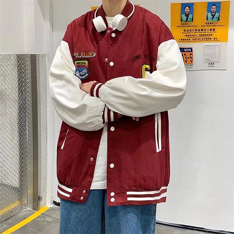 潮流夹克潮男春季棒球服J1028P48图片