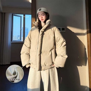 直播现货原版高品质冬季美式帆布皮棉服立体纹理加厚棉衣外套图片